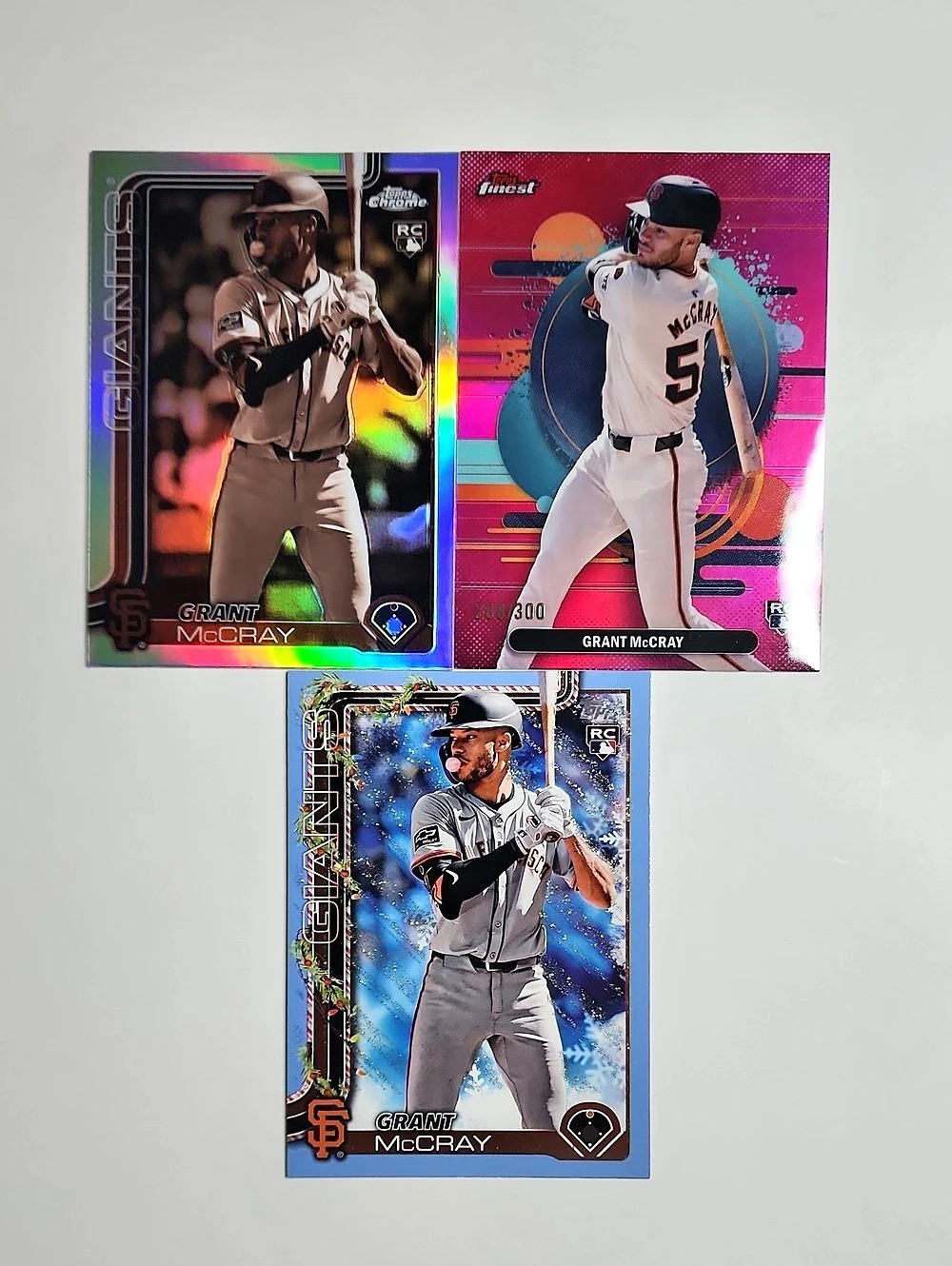 Grant McCray ~ 2025 Topps ~ Rookie ~ 3 Card Lot